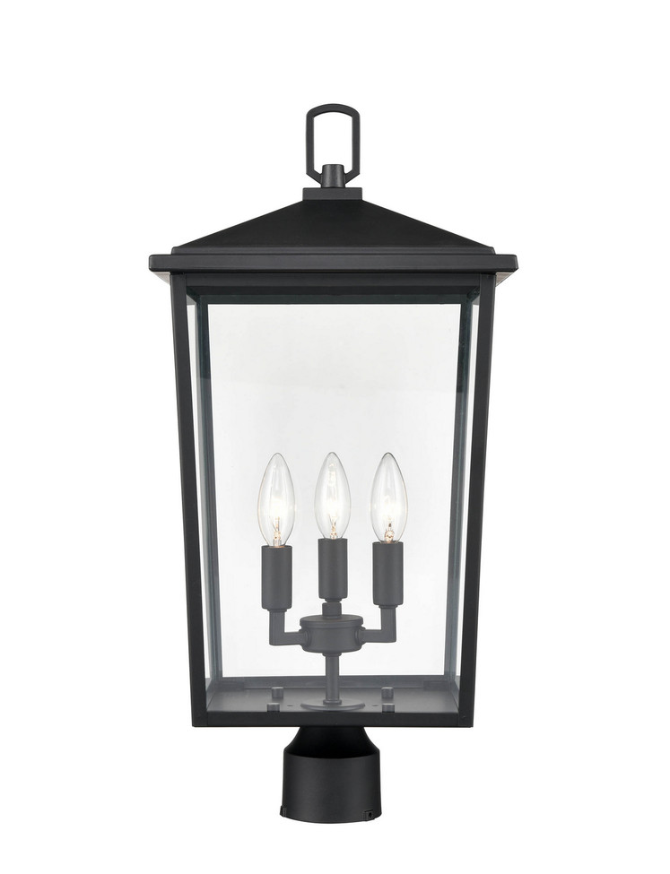 Millennium - 2983-PBK - Three Light Outdoor Post Lantern - Fetterton - Powder Coated Black