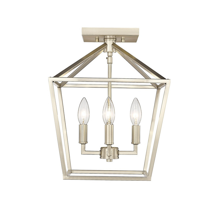 Millennium - 3334-MG - Four Light Semi Flush Mount - Corona - Modern Gold