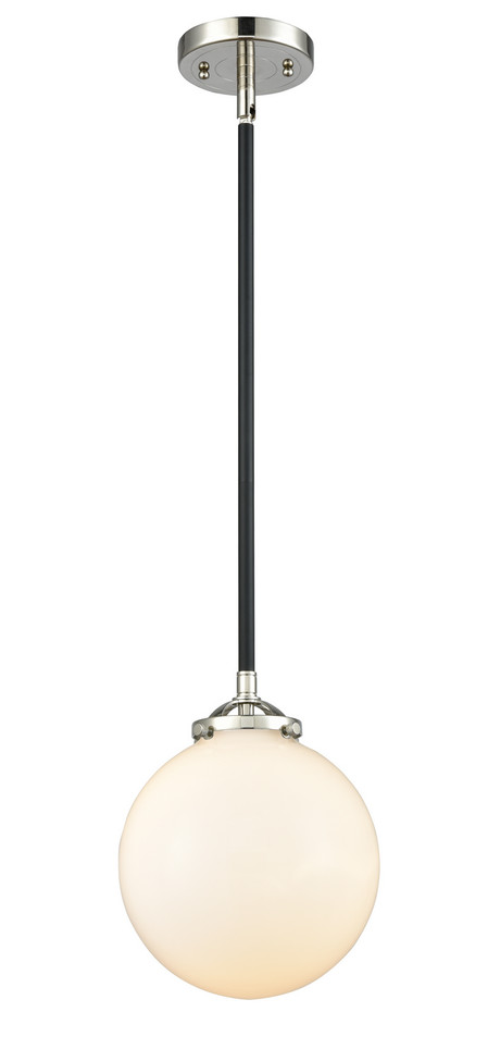 manufacturer_finish:Black Polished Nickel|manufacturer_glass:Cased Matte White Beacon|light_output:220.00lm|color_temperature:2200K|cri:99