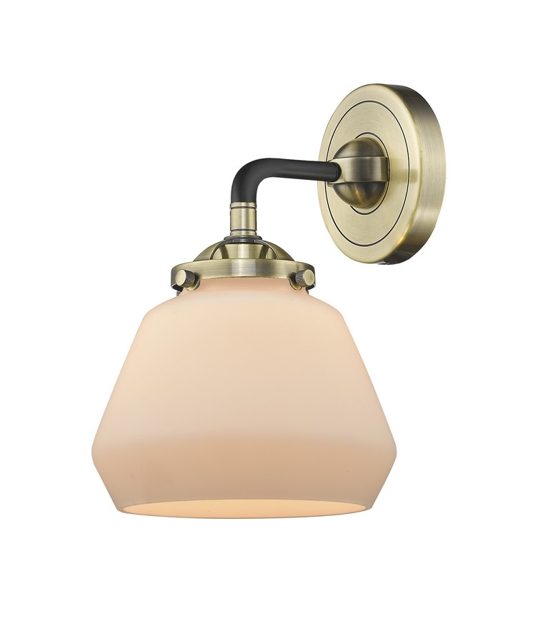 manufacturer_finish:Black Antique Brass|manufacturer_glass:Cased Matte White Fulton|light_output:220.00lm|color_temperature:2200K|cri:99