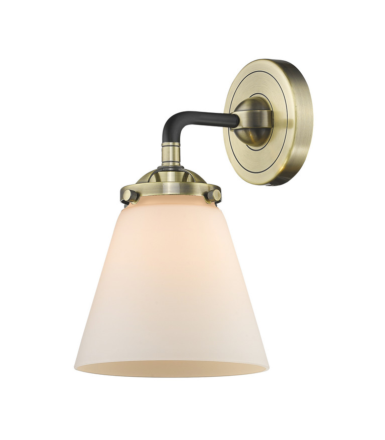manufacturer_finish:Black Antique Brass|manufacturer_glass:Matte White Cased Small Cone|light_output:220.00lm|color_temperature:2200K|cri:99