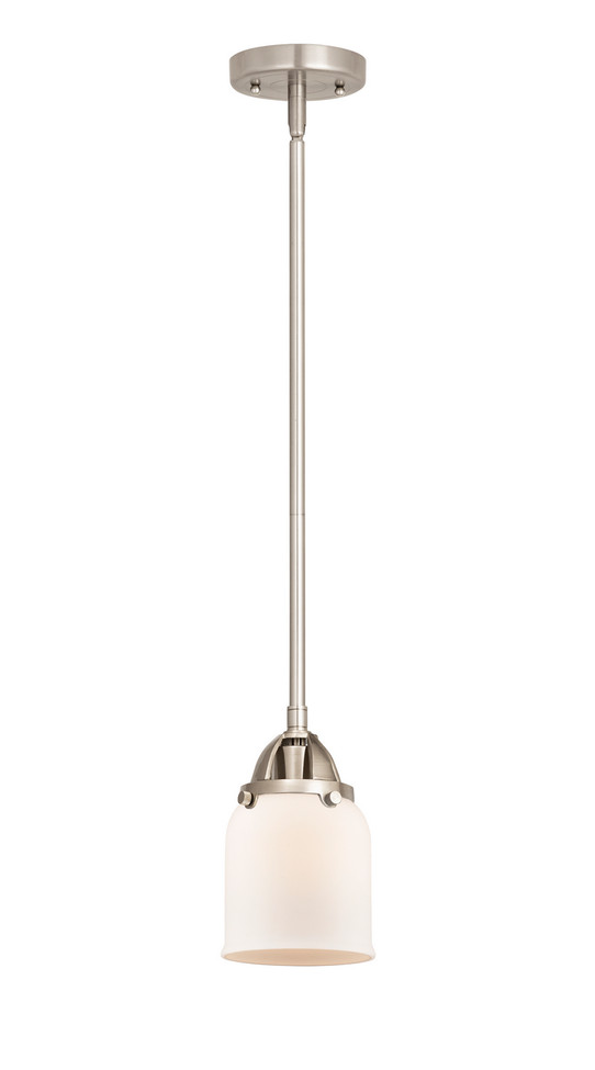 manufacturer_finish:Brushed Satin Nickel|manufacturer_glass:Cased Matte White Small Bell|light_output:220.00lm|color_temperature:2200K|cri:99
