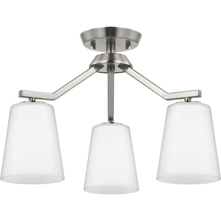 Progress Lighting - P400342-009 - Three Light Chandelier Conv - Vertex - Brushed Nickel