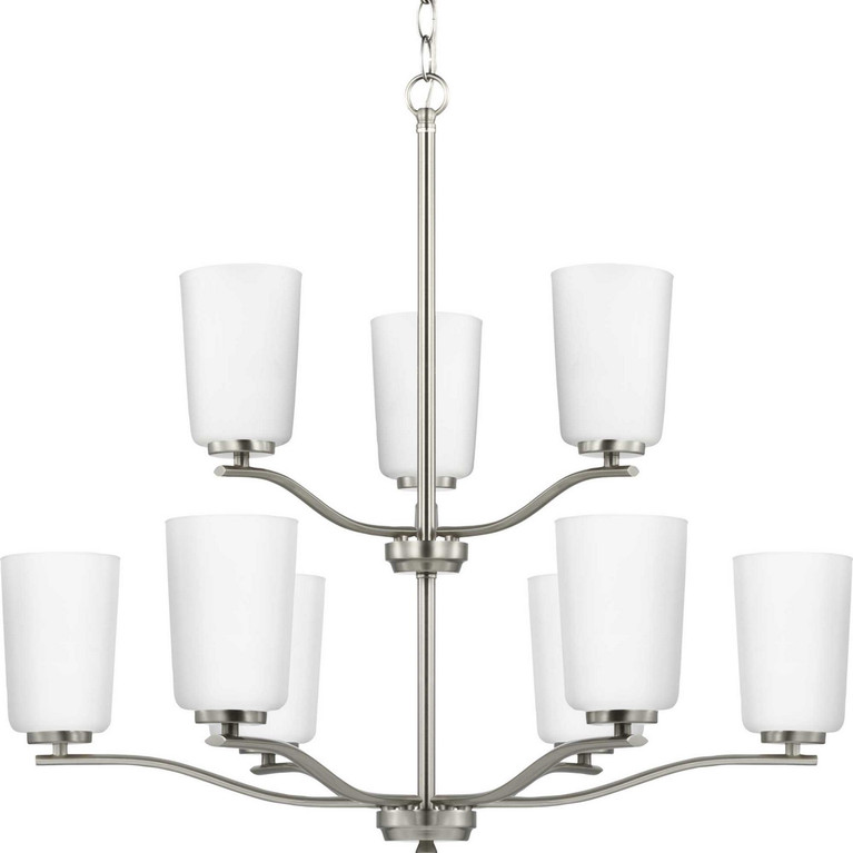 Progress Lighting - P400351-009 - Nine Light Chandelier - Adley - Brushed Nickel
