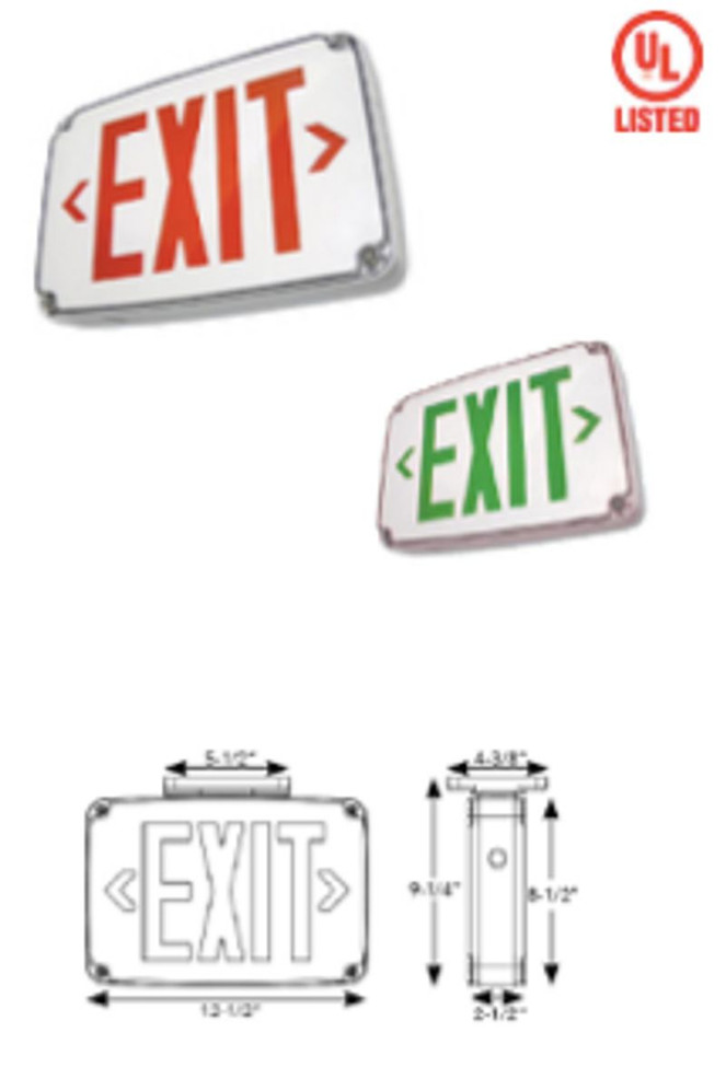 Westgate - XT-WP-2GG-EM - LED Exit Double Face - Gray