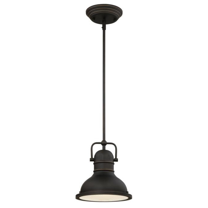 Westinghouse Lighting - 63082A - LED Mini Pendant - Boswell - Oil Rubbed Bronze With Highlights