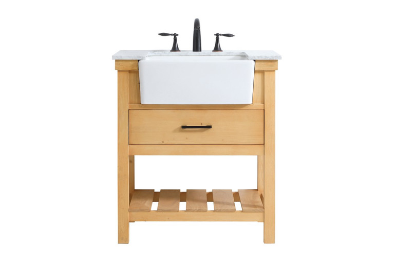 Elegant Lighting - VF60130NW - Single Bathroom Vanity - Clement - natural wood