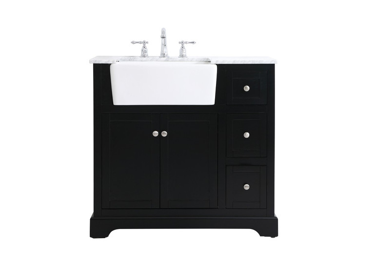 Elegant Lighting - VF60236BK - Single Bathroom Vanity - Franklin - black