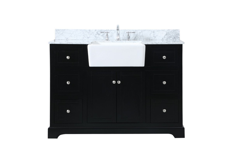 Elegant Lighting - VF60248BK-BS - Single Bathroom Vanity - Franklin - black