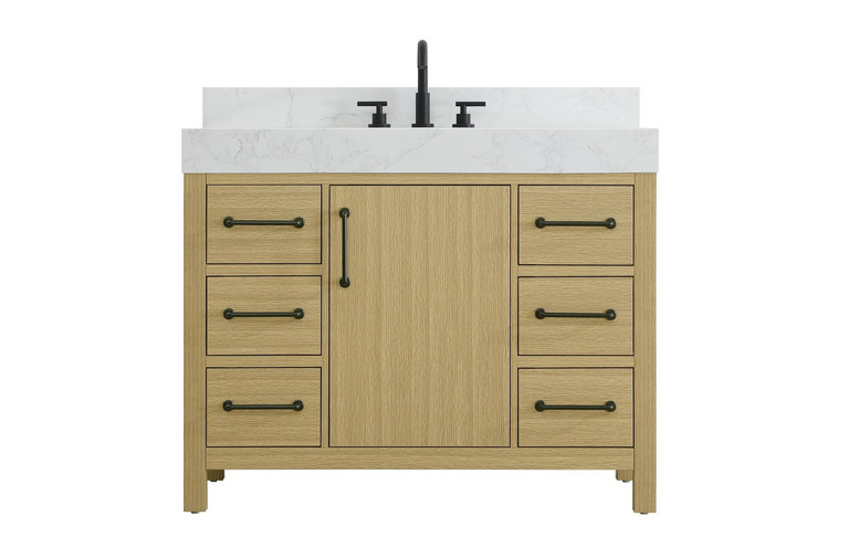 Elegant Lighting - VF60642MHB-BS - Bathroom Vanity - Nathan - Honey Brown