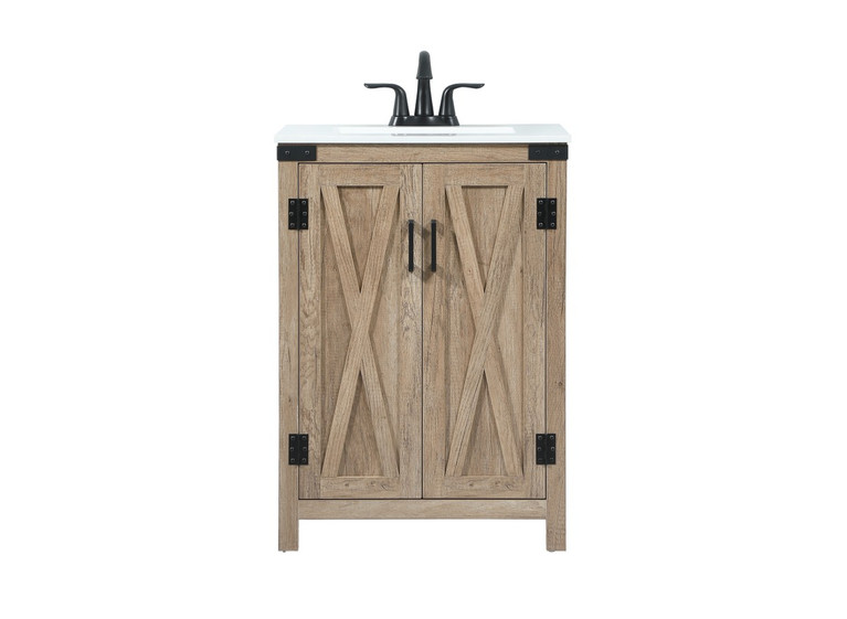 Elegant Lighting - VF90224NT - Single Bathroom Vanity - Grant - natural oak