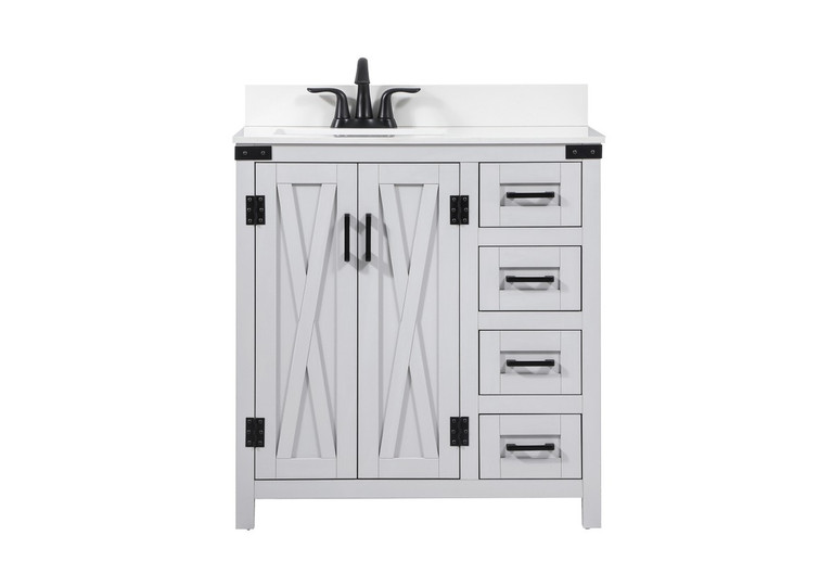 Elegant Lighting - VF90232GR-BS - Single Bathroom Vanity - Grant - grey