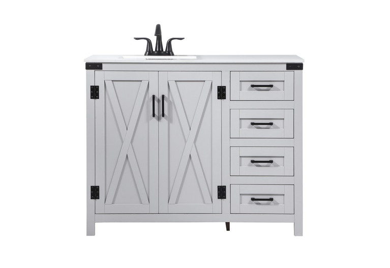 Elegant Lighting - VF90242GR - Single Bathroom Vanity - Grant - grey