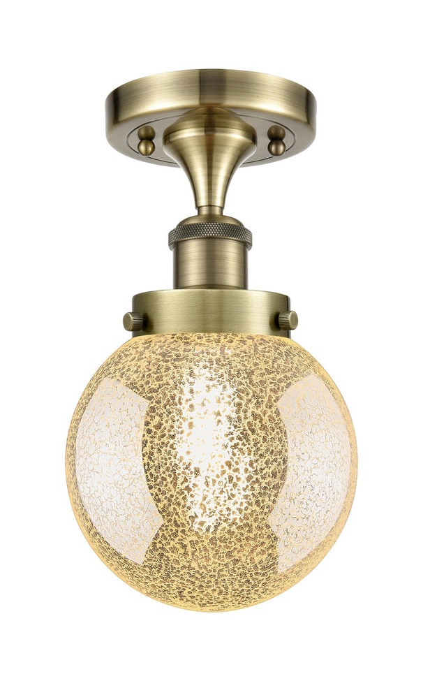 Innovations - 616-1F-AB-G208-6 - One Light Semi-Flush Mount - Edison - Antique Brass