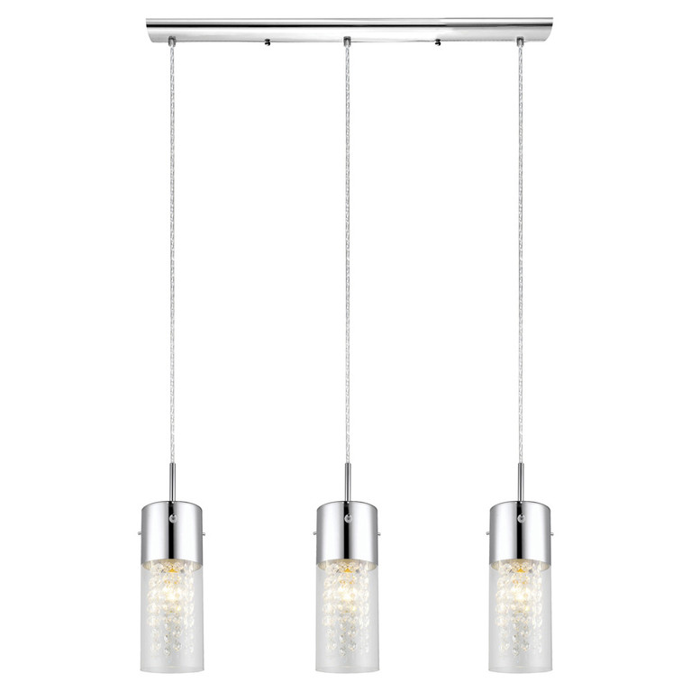 Eglo USA - 200123A - Three Light Linear Pendant - Diamond - Chrome