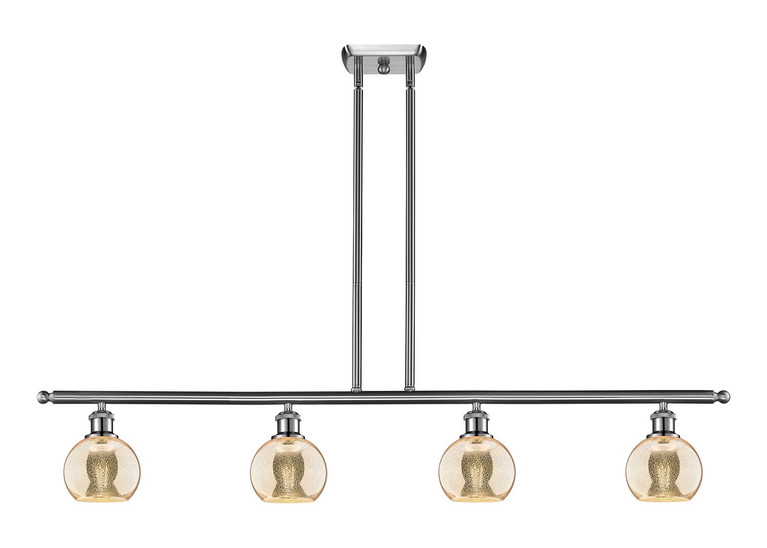 Innovations - 516-4I-SN-G128-6 - Four Light Island Pendant - Ballston - Brushed Satin Nickel