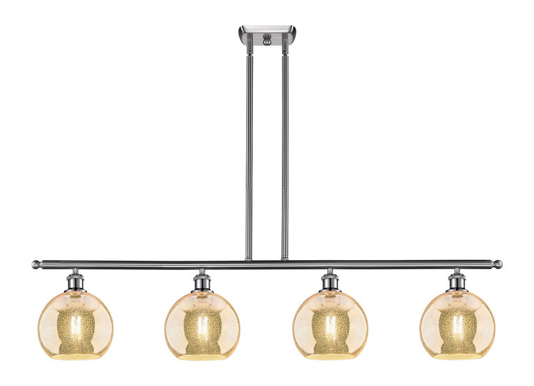 Innovations - 516-4I-SN-G128-8 - Four Light Island Pendant - Ballston - Brushed Satin Nickel