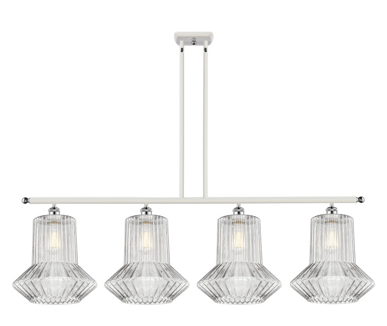Innovations - 516-4I-WPC-G212-LED - LED Island Pendant - Ballston - White Polished Chrome