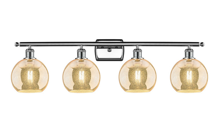 Innovations - 516-4W-PC-G128-8 - Four Light Bath Vanity - Ballston - Polished Chrome