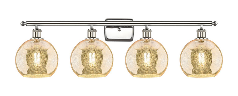 Innovations - 516-4W-PN-G128-8 - Four Light Bath Vanity - Ballston - Polished Nickel