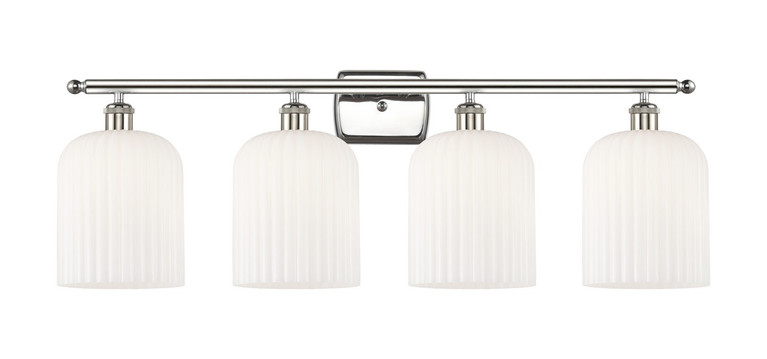 Innovations - 516-4W-PN-G559-8GWH - Four Light Bath Vanity - Ballston - Polished Nickel