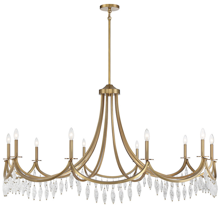 Savoy House - 1-1805-10-322 - Ten Light Chandelier - Kameron - Warm Brass
