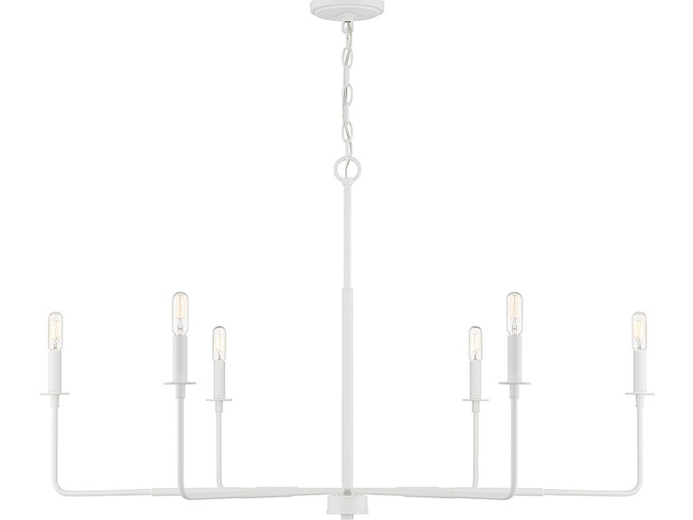 Savoy House - 1-2221-6-83 - Six Light Chandelier - Salerno - Bisque White