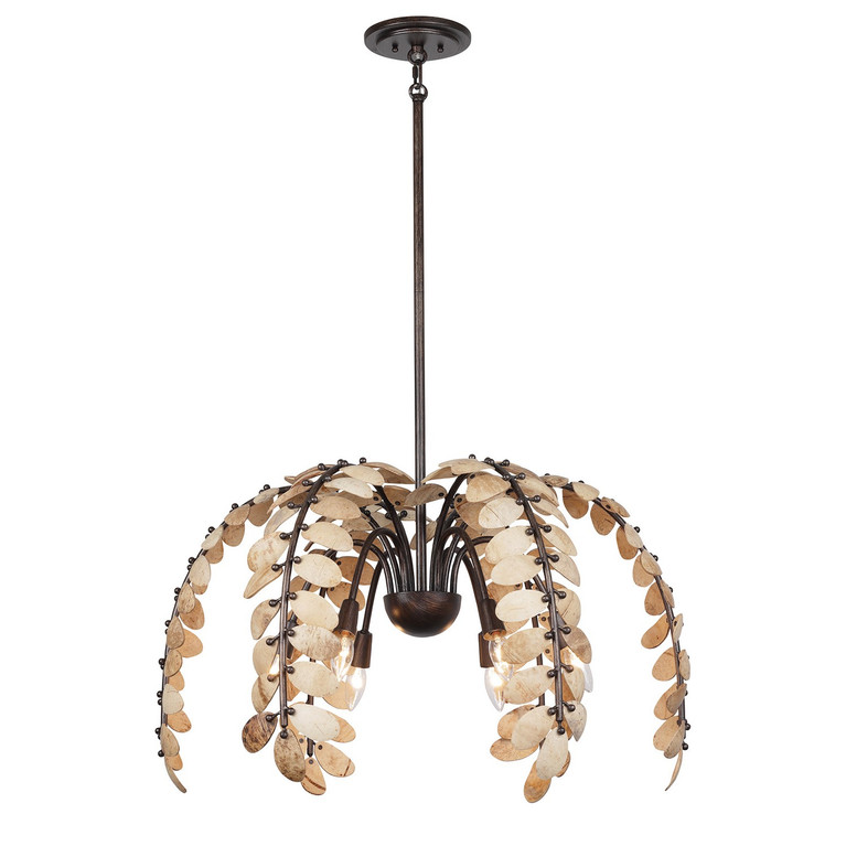 Savoy House - 1-2579-6-26 - Six Light Chandelier - Grecian - Champagne Mist w/Coconut Shell