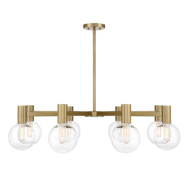 Savoy House - 1-3074-8-322 - Eight Light Chandelier - Wright - Warm Brass