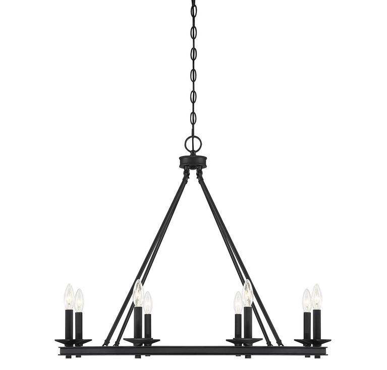 Savoy House - 1-308-8-89 - Eight Light Chandelier - Middleton - Matte Black