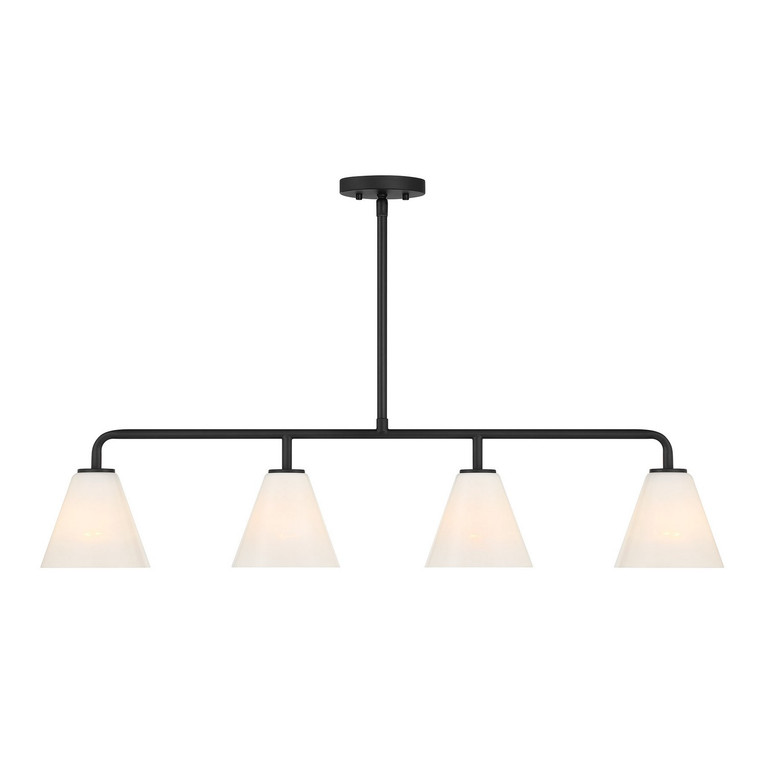 Savoy House - 1-4014-4-89 - Four Light Linear Chandelier - Blair - Matte Black