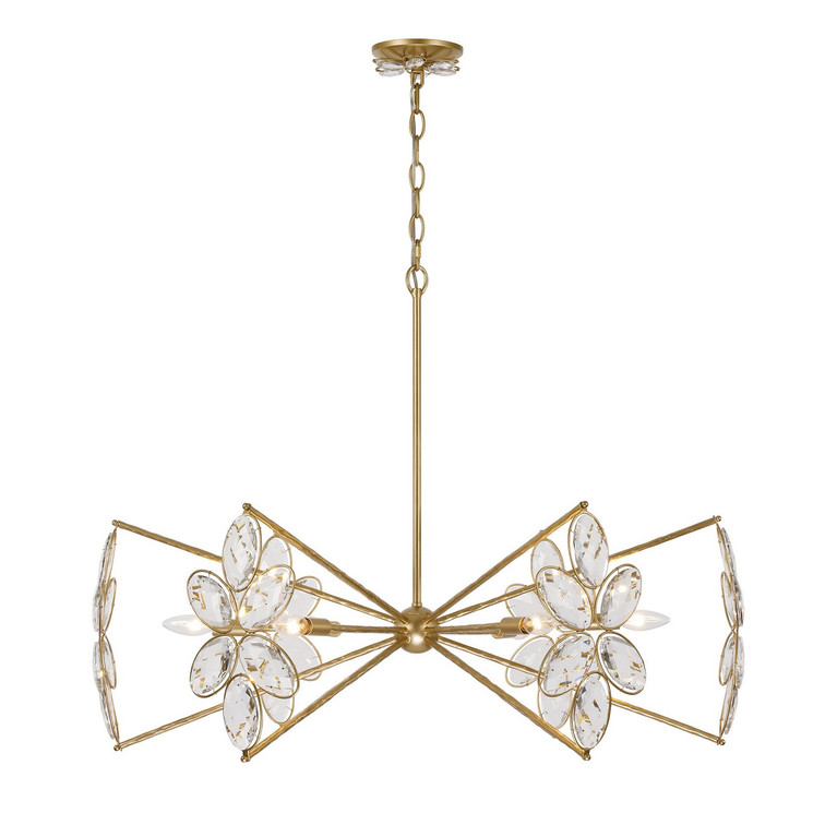 Savoy House - 1-4529-6-221 - Six Light Chandelier - Marbella - Gold Shimmer