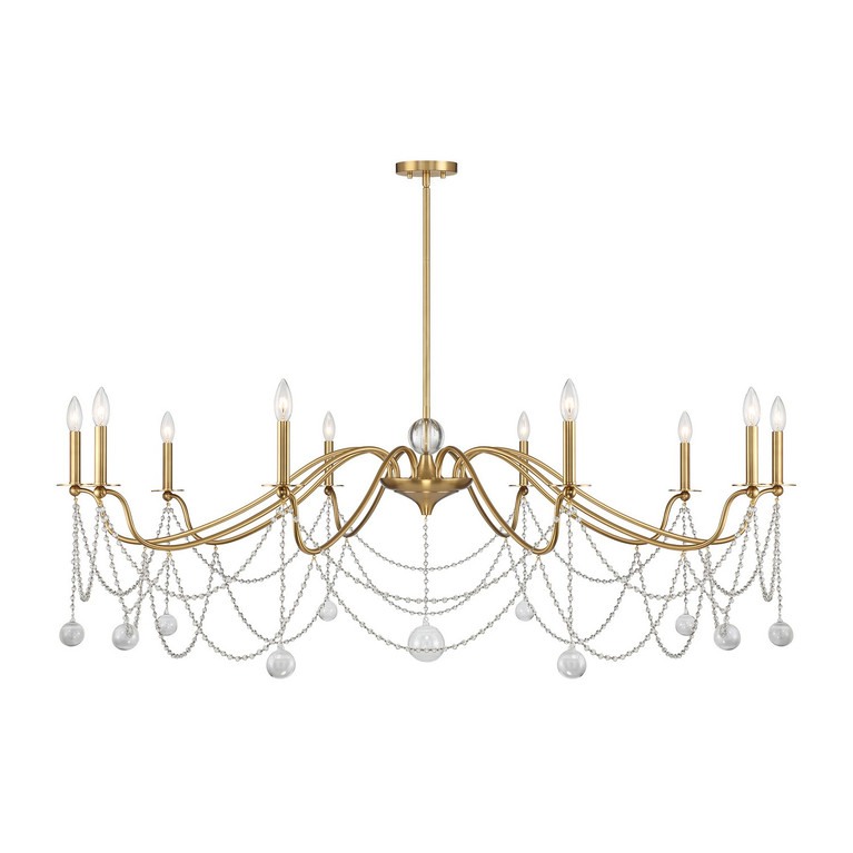 Savoy House - 1-7504-10-322 - Ten Light Chandelier - Mariposa - Warm Brass