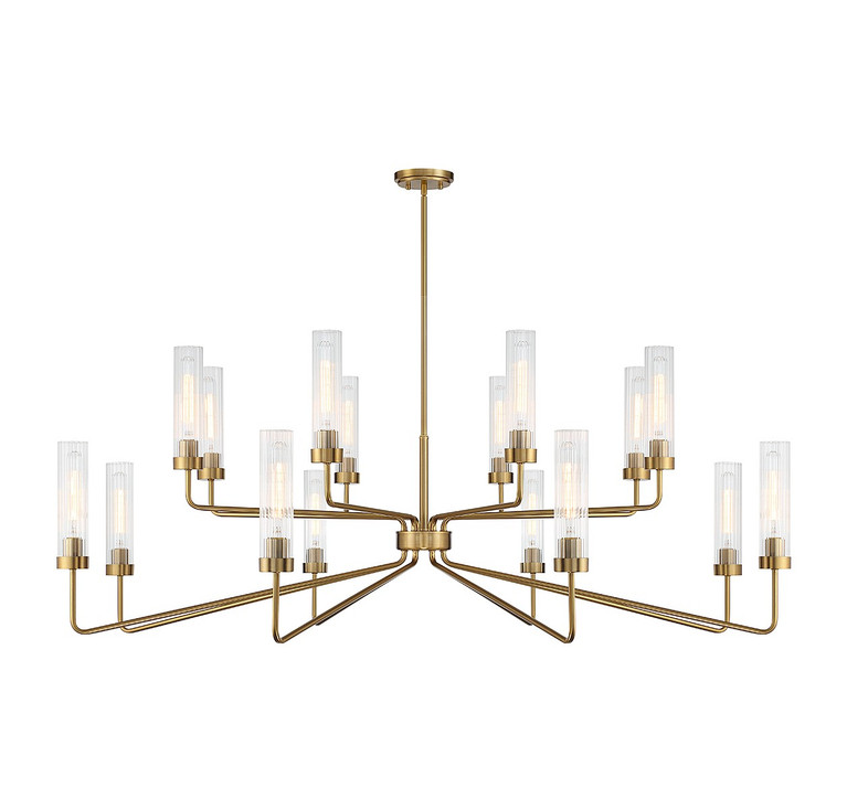 Savoy House - 1-8862-16-322 - 16 Light Chandelier - Baker - Warm Brass