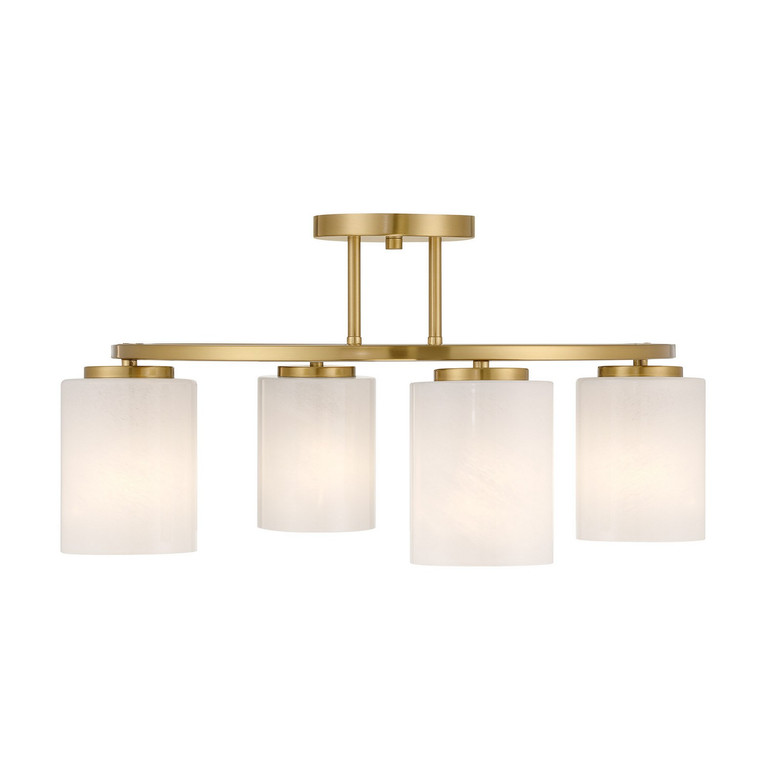 Savoy House - 6-4693-4-322 - Four Light Semi-Flush Mount - Herron - Warm Brass