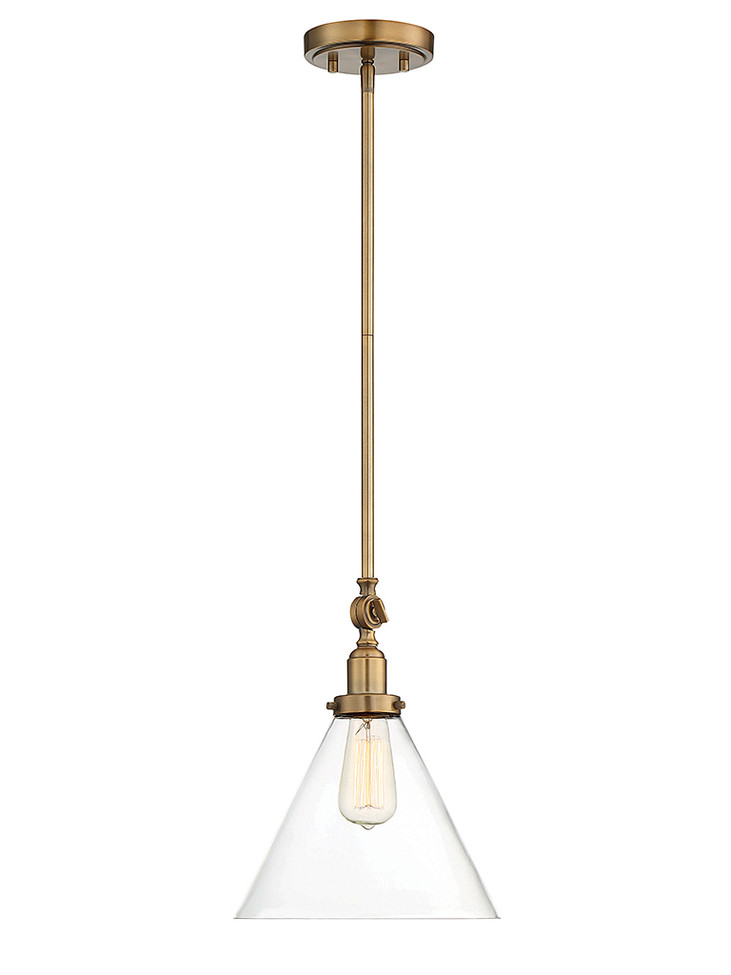 Savoy House - 7-9132-1-322 - One Light Pendant - Drake - Warm Brass