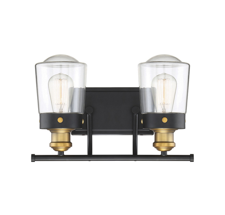 Savoy House - 8-2069-2-51 - Two Light Bath Bar - Macauley - Vintage Black with Warm Brass