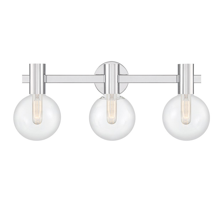 Savoy House - 8-3076-3-11 - Three Light Bathroom Vanity - Wright - Chrome