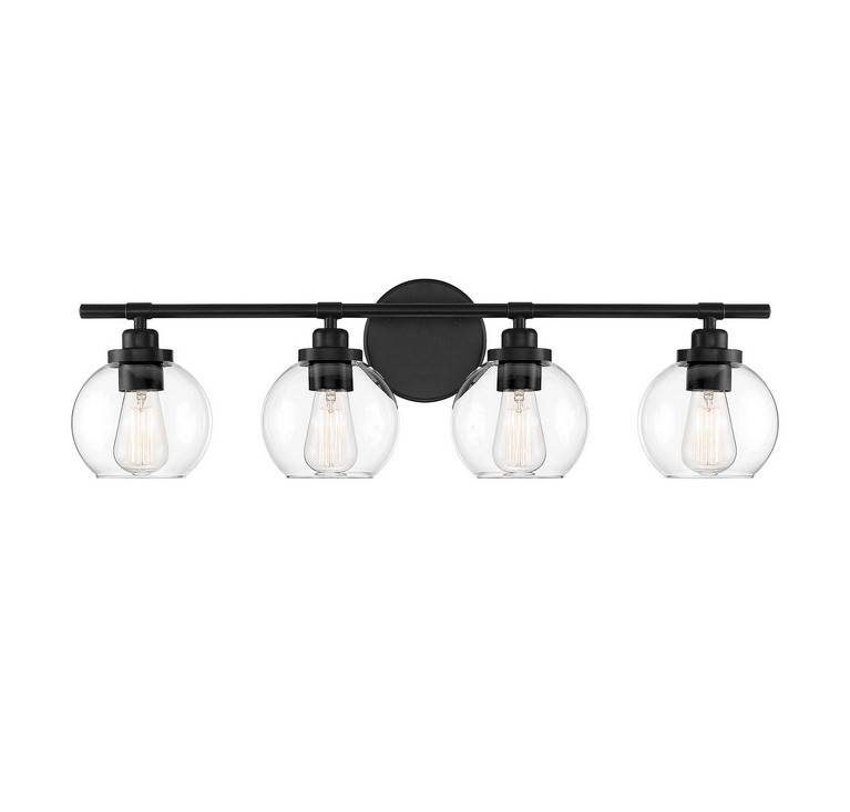 Savoy House - 8-4050-4-BK - Four Light Bath Bar - Carson - Matte Black