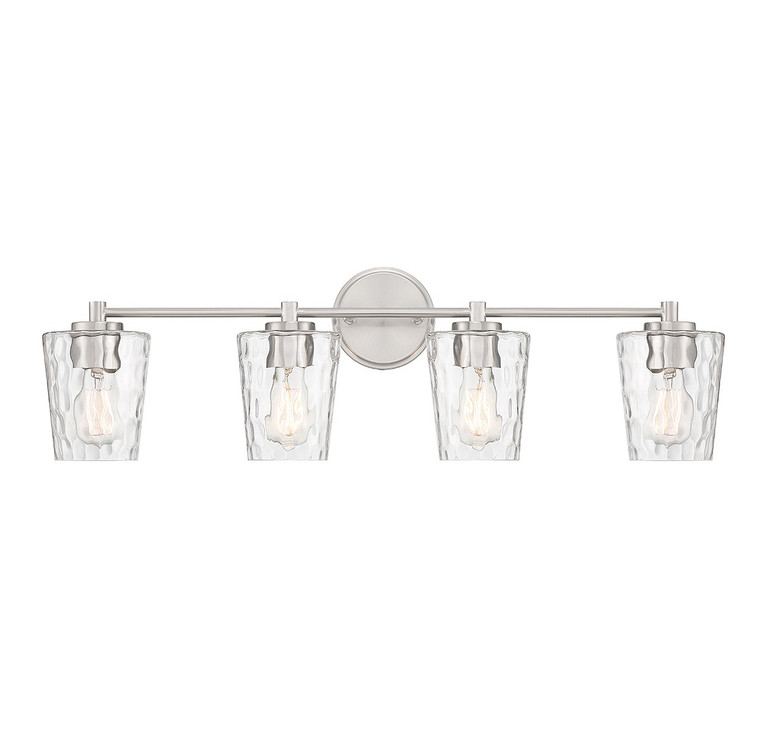 Savoy House - 8-5606-4-SN - Four Light Bathroom Vanity - Ballas - Satin Nickel