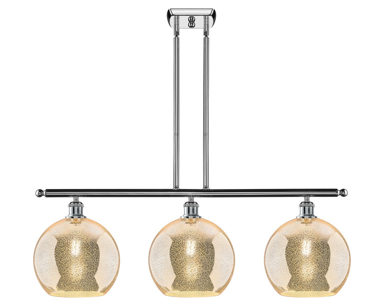 Innovations - 516-3I-PC-G128-10 - Three Light Island Pendant - Ballston - Polished Chrome
