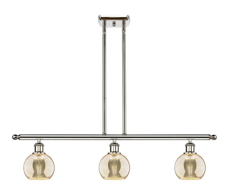 Innovations - 516-3I-PN-G128-6 - Three Light Island Pendant - Ballston - Polished Nickel