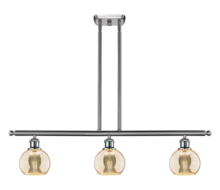 Innovations - 516-3I-SN-G128-6 - Three Light Island Pendant - Ballston - Brushed Satin Nickel
