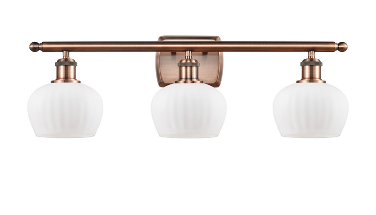 Innovations - 516-3W-AC-G91 - Three Light Bath Vanity - Ballston - Antique Copper