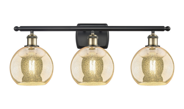 Innovations - 516-3W-BAB-G128-8 - Three Light Bath Vanity - Ballston - Black Antique Brass