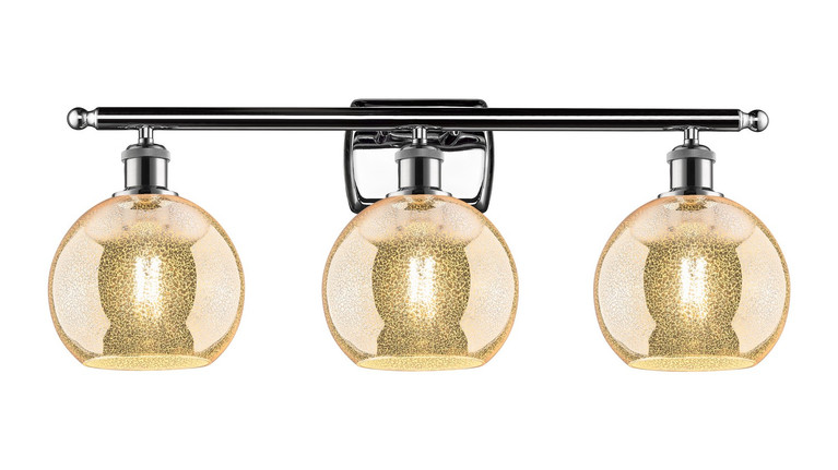Innovations - 516-3W-PC-G128-8 - Three Light Bath Vanity - Ballston - Polished Chrome