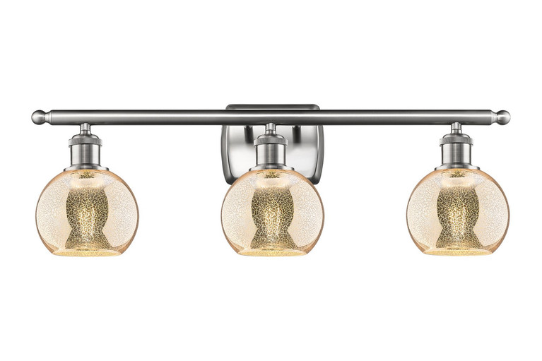 Innovations - 516-3W-SN-G128-6 - Three Light Bath Vanity - Ballston - Brushed Satin Nickel