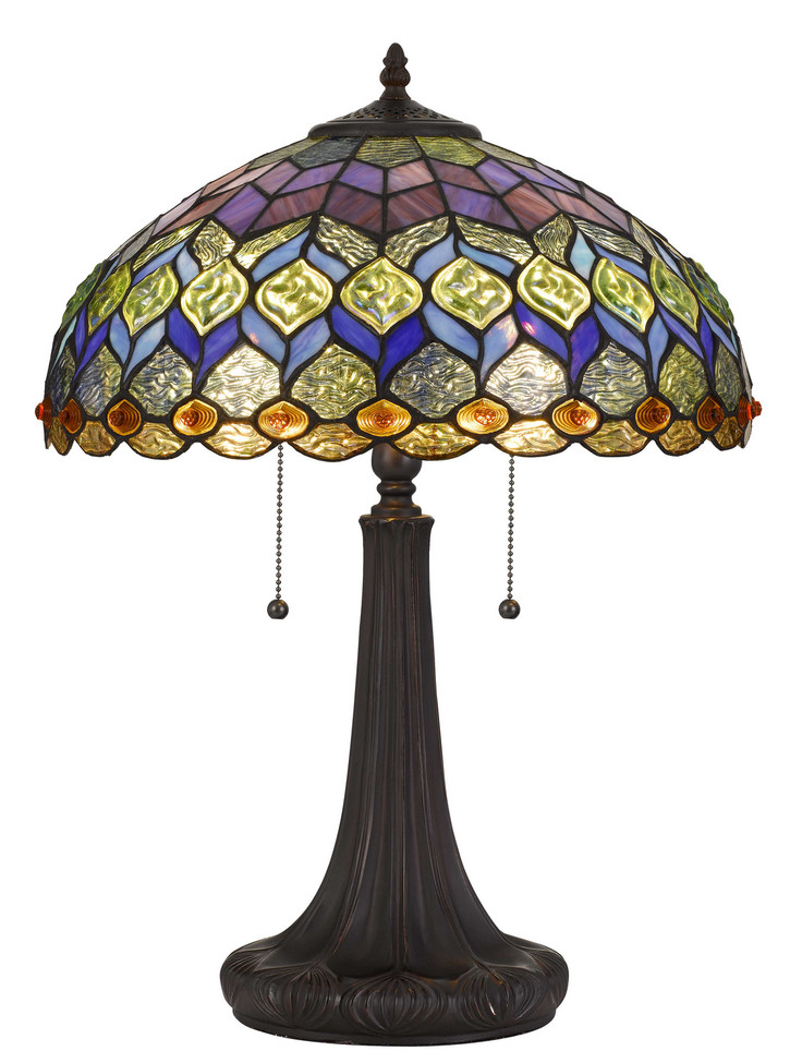 Cal Lighting - BO-2901TB - Two Light Table Lamp - Tiffany - Dark Bronze