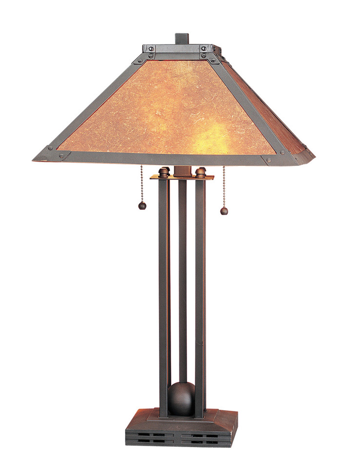 Cal Lighting - BO-476 - Two Light Table Lamp - Mica - Matte Black