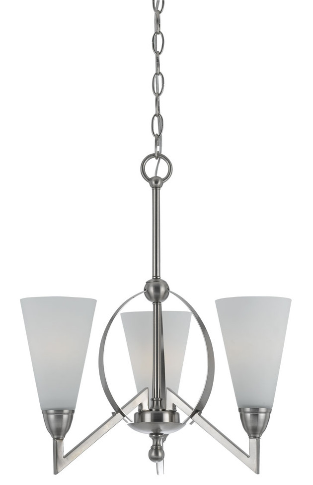 Cal Lighting - FX-3508/3 - Three Light Chandelier - Canroe - Brushed Steel